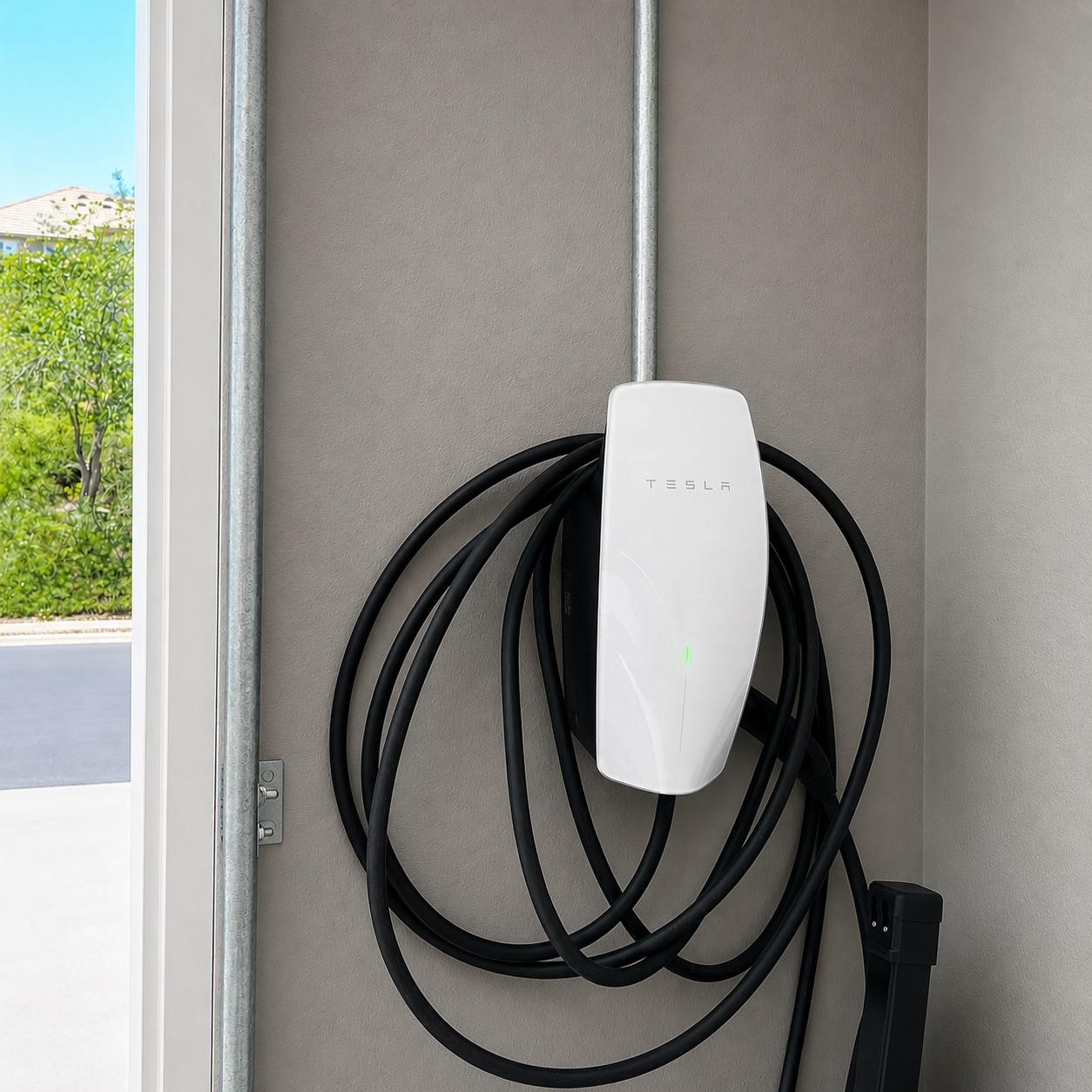 Wall-mounted Level 2 charger